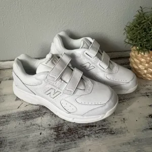 New Balance Mens 575 AL-1 Health White Leather Walking Shoes 7 Adj Hook &amp; Loop