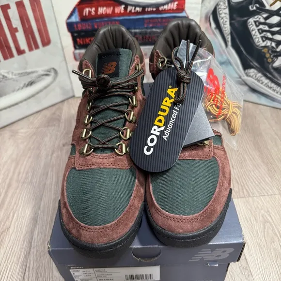 New Balance Rainier Hiking Boots Brown/Green Beef &amp; Broccoli Size 5.5, 6 Men