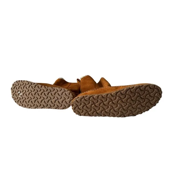 New! Birkenstock Lahti Mink Brown Suede Shearling Fur Boots Moccasin