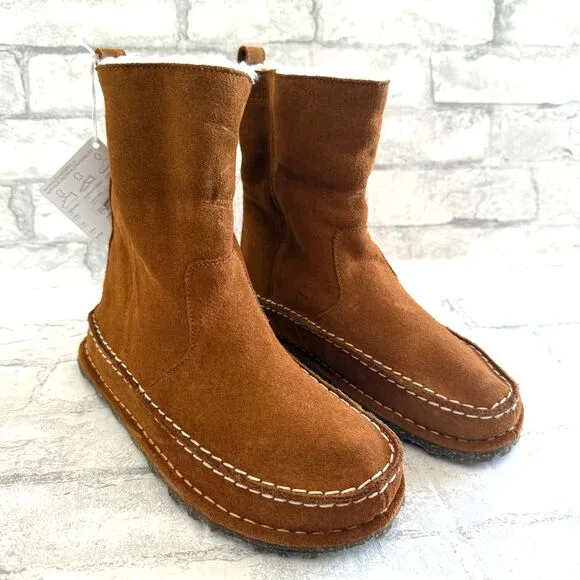 New Birkenstock Women Lahti Genuine Shearling Boot Sz 38 (7.5) Runs Small