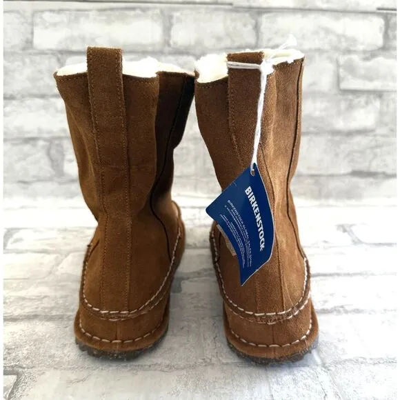 New Birkenstock Women Lahti Genuine Shearling Boot Sz 38 (7.5) Runs Small