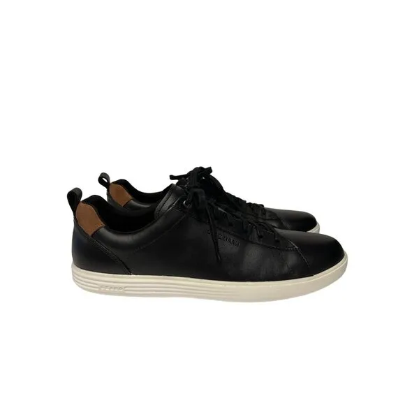 NEW! Cole Haan Grand Cross Court Sneakers Black Tan Leather Shoes Men's Size 12