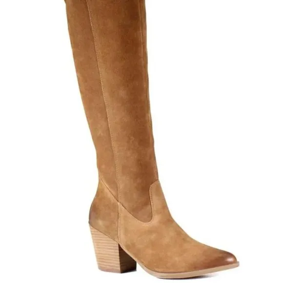 NEW DIBA TRUE Suede Cinna Full High Shaft Boots sable for women 364mn