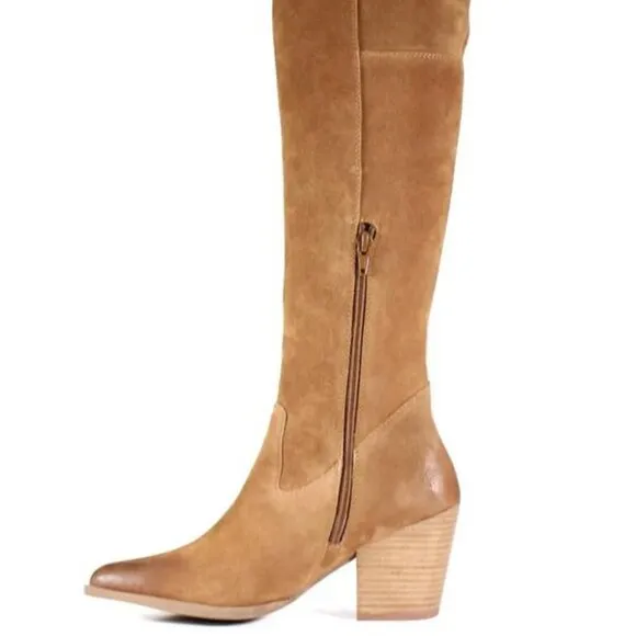 NEW DIBA TRUE Suede Cinna Full High Shaft Boots sable for women 364mn