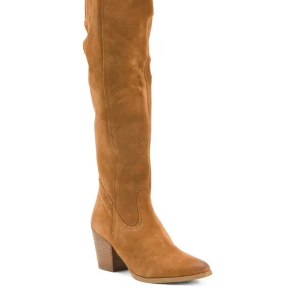 NEW DIBA TRUE Suede Cinna Full High Shaft Boots sable for women 364mn