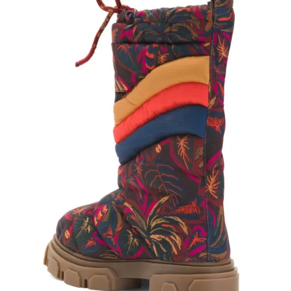 NEW FARM RIO Made In Brazil Sunset Forest Puffy Tall Boots for women 1065tn