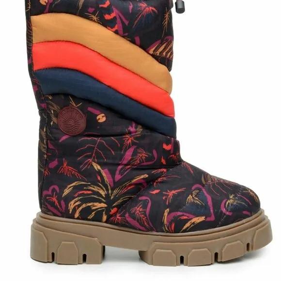 NEW FARM RIO Made In Brazil Sunset Forest Puffy Tall Boots for women 1065tn