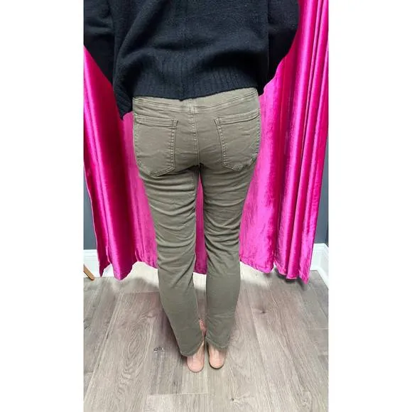 NEW FEMME FATALE two button signature pant in chocolate taupe