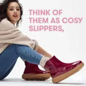 new FITFLOP Leather Elin Lined Ankle Boots Maroon for women 663mn