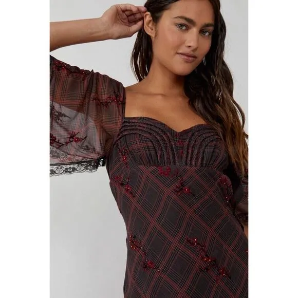 New Free People Fallen Flowers Midi Dress size US4