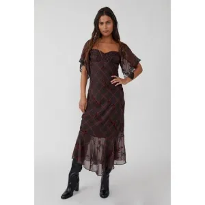 New Free People Fallen Flowers Midi Dress size US4