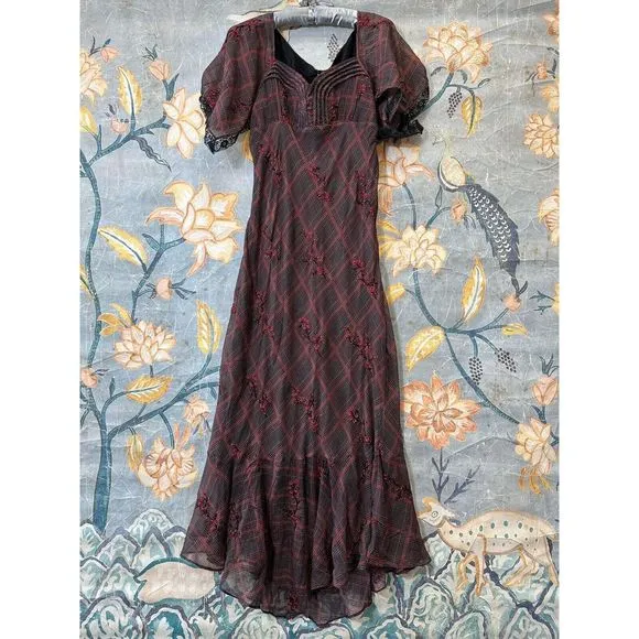 New Free People Fallen Flowers Midi Dress size US4