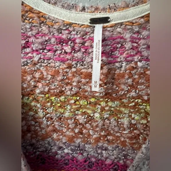 New FREE PEOPLE Forever Fairisle Dress in Strawberry Combo Size Medium