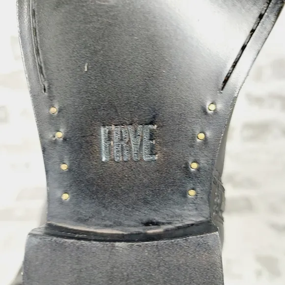 NEW Frye Melissa Button Tall Black Leather Round Toe Riding Boots E818