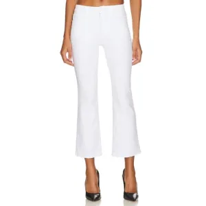 NEW GOOD AMERICAN good legs crop mini boot jean in white001