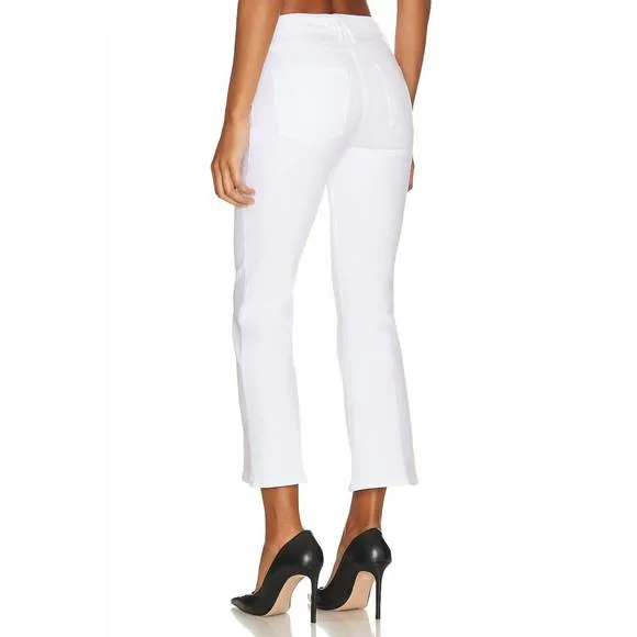 NEW GOOD AMERICAN good legs crop mini boot jean in white001