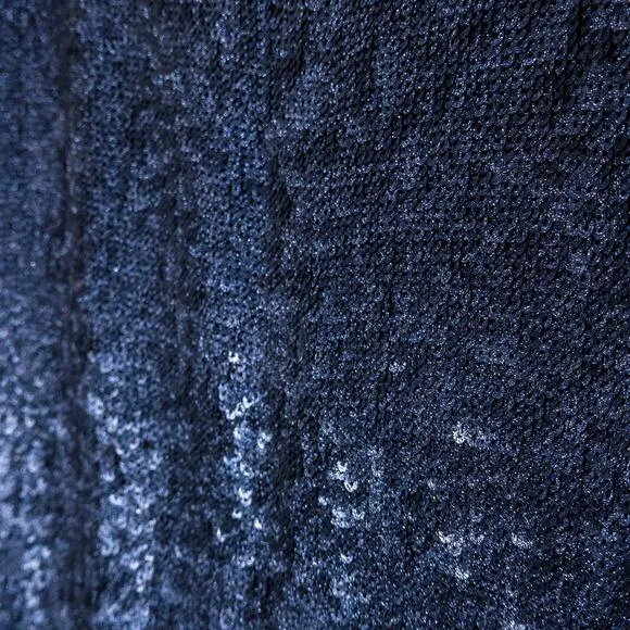 NEW Halston Women’s Sequin Skirt Navy Blue Lined Pencil Back Zip Party Size 4