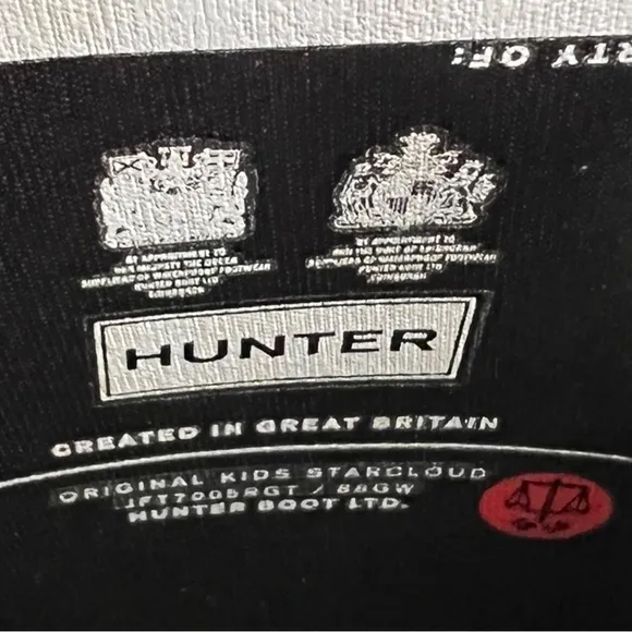 🌻NEW HUNTER Original Hunter Green Shiny Wellington Boots Size 1 Boys / 2 Girls