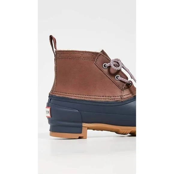 NEW HUNTER women's original short insulated pac boots in burnt sienna/navy