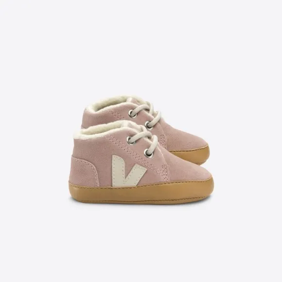 New in Box Veja Baby Girls Babe Pierre Winter Suede Booties Soft Crib Shoes 4c