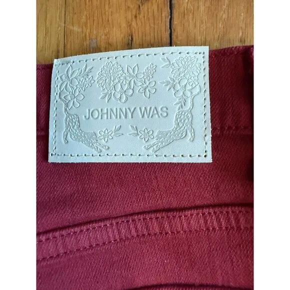 New Johnny Was Marseille Baby Boot Jeans JW1011CN8 Size 26 Cranberry