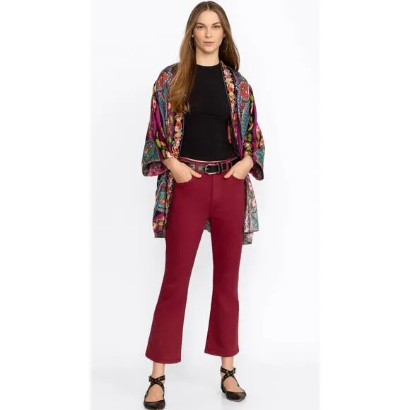New Johnny Was Marseille Baby Boot Jeans JW1011CN8 Size 26 Cranberry