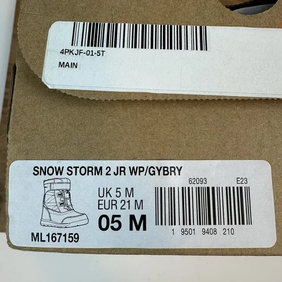 New Kids Merrell Snow Storm 2.0 Purple Insulated Waterproof Winter Boots Size 5C