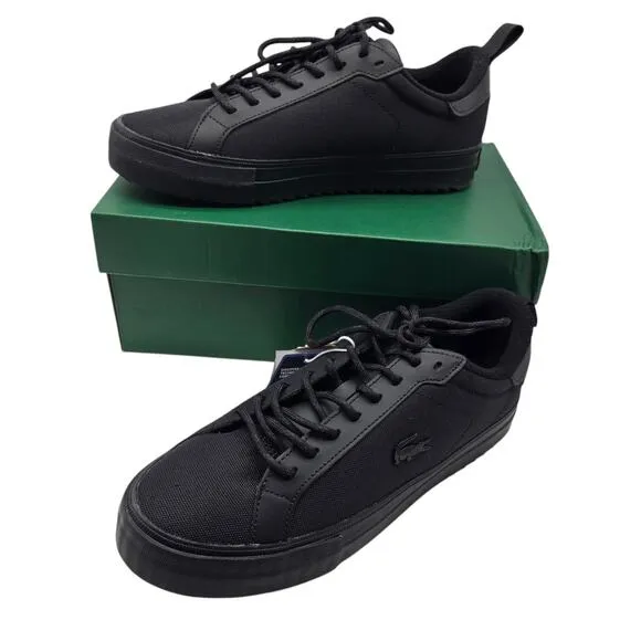 New Lacoste Powercourt Winter SMA Mens sz US 9 EU 42 black Sneakers Shoes