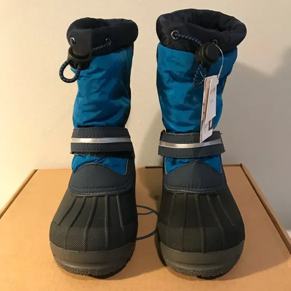 NEW Lands End Kids Boys Ski Snow Cold boots 1M Regiment Navy Sled Board Winter