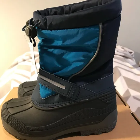 NEW Lands End Kids Boys Ski Snow Cold boots 1M Regiment Navy Sled Board Winter