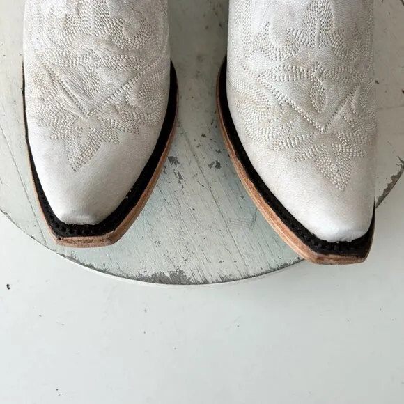 NEW Lane LEXINGTON Women Cowboy Boots 9 White Western Cowgirl 13&quot; Mid Calf Tall