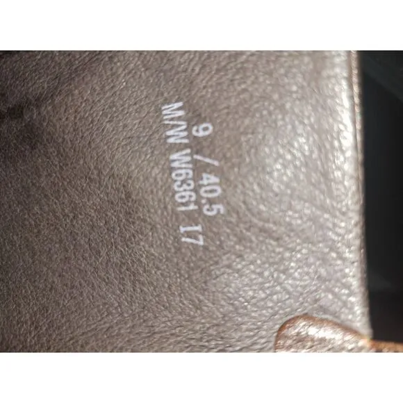 NEW Leather Copper Brushed &amp; rivets Boots Sz 9 Born Crown Riding Boots-Dust Bag