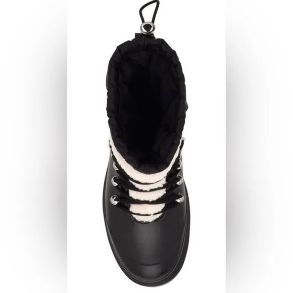 NEW Marc Fisher LTD Waterproof Lace-Up Black Boots