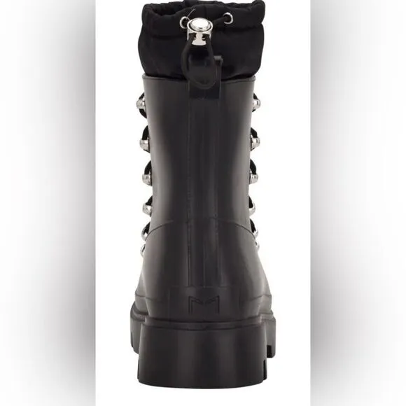 NEW Marc Fisher LTD Waterproof Lace-Up Black Boots