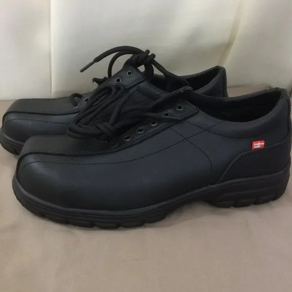 NEW Mellow Walk Mens Shoes Work Composite Toe Leather Black Lace Up Size 7
