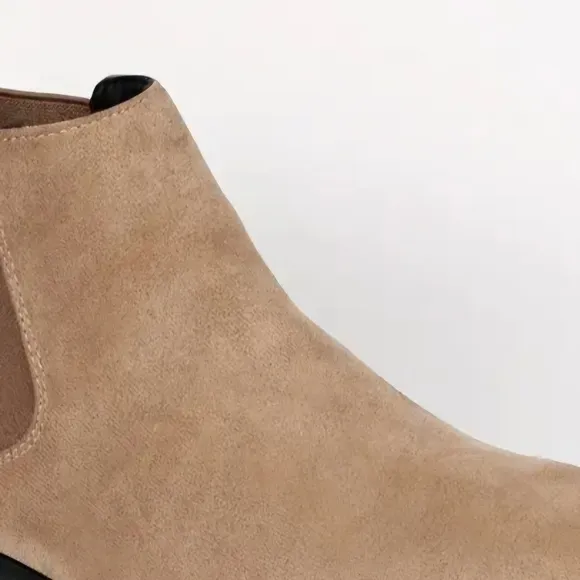NEW MEN FASHIONABLE TAN ANKLE HIGH BOOTS SIZE 10-10.5