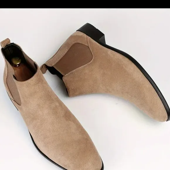 NEW MEN FASHIONABLE TAN ANKLE HIGH BOOTS SIZE 10-10.5