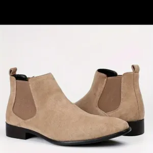 NEW MEN FASHIONABLE TAN ANKLE HIGH BOOTS SIZE 10-10.5