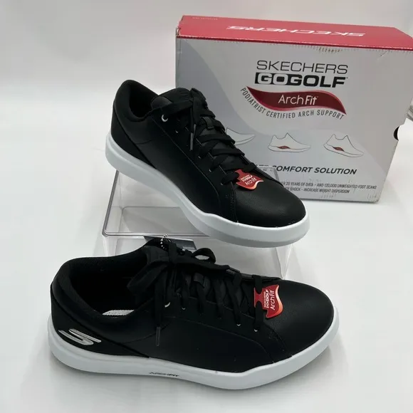 New Men’s Sketchers Golf shoes with arch support size 10. 100% waterproof.