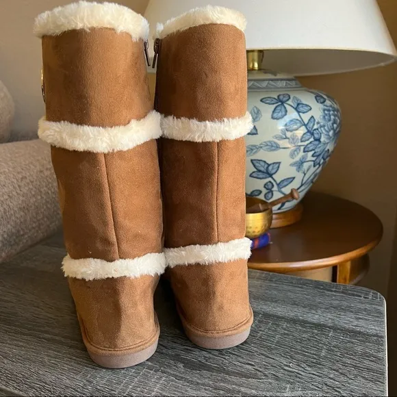 NEW! Michael Kors Nevermind Camel Fur Boots in US4 UK3.5 EU35