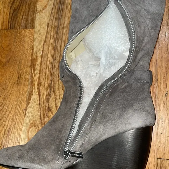 NEW Michael Michael Kors Lara Wedge Boot SLATE Grey sz 10