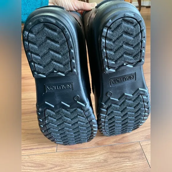New Nautica Brown and Black Rain &amp; Snow Boots Waterproof Design shell insulated