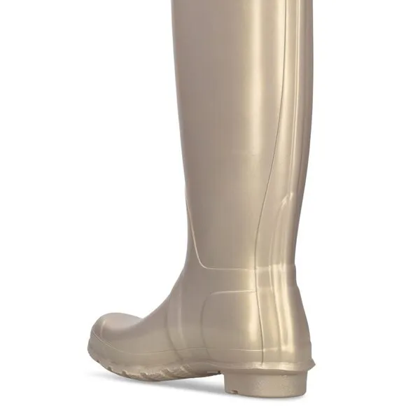 new  NEW HUNTER Original Tall Nebula Boots Pale Gold for women 864mn