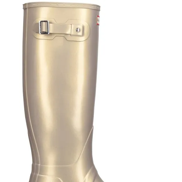 new  NEW HUNTER Original Tall Nebula Boots Pale Gold for women 864mn