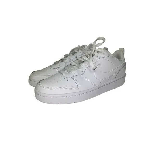 NEW! Nike Court Borough Low 2 Triple White Youth Size 7 7Y Unisex Sneakers Shoes