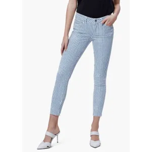 NEW PAIGE verdugo ultra skinny jeans in white/navy