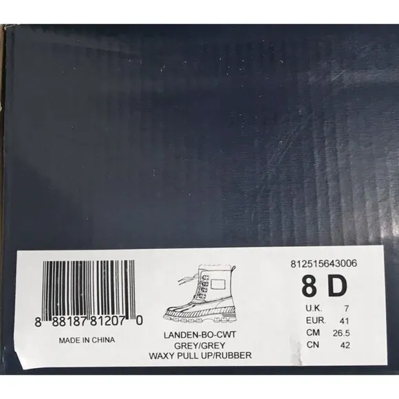 NEW Polo Ralph Lauren Landen Duck Boots!  8  Brownish Gray  Shearling Cuff