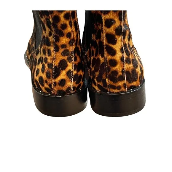 New Rebecca Minkoff Sabeen Cow Fur Ankle Boots Brown &amp; Black Size 7.5M