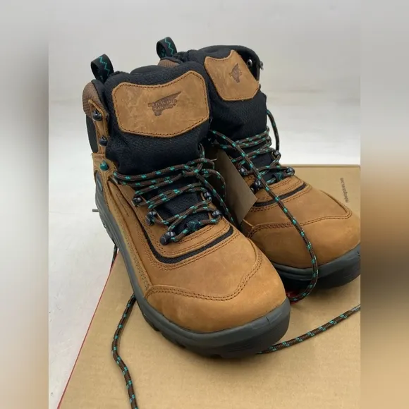 NEW Red Wing Brown Waterproof Work Utility Industrial Boots Women 10 Or Men 8.5