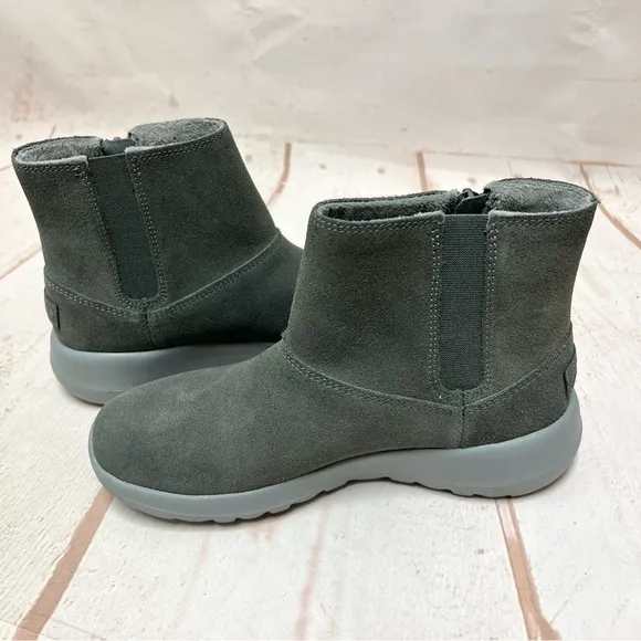 NEW Skechers Air Cooled Goga Mat Goldy Suede Fur Lined Winter Ankle Boots